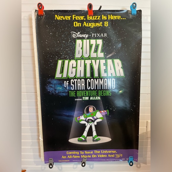Accents | Vintage 200 Buzz Lightyear Of Star Command 27 X 40 Movie ...